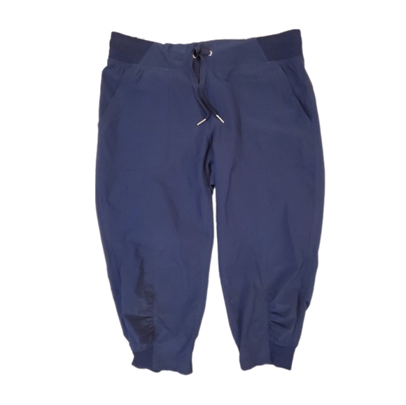 Calvin Klein‎ Performance Women's Navy  Shine Blocked Woven Jogger Medium - Picture 1 of 6